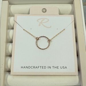 Gold Circle Pendant Necklace